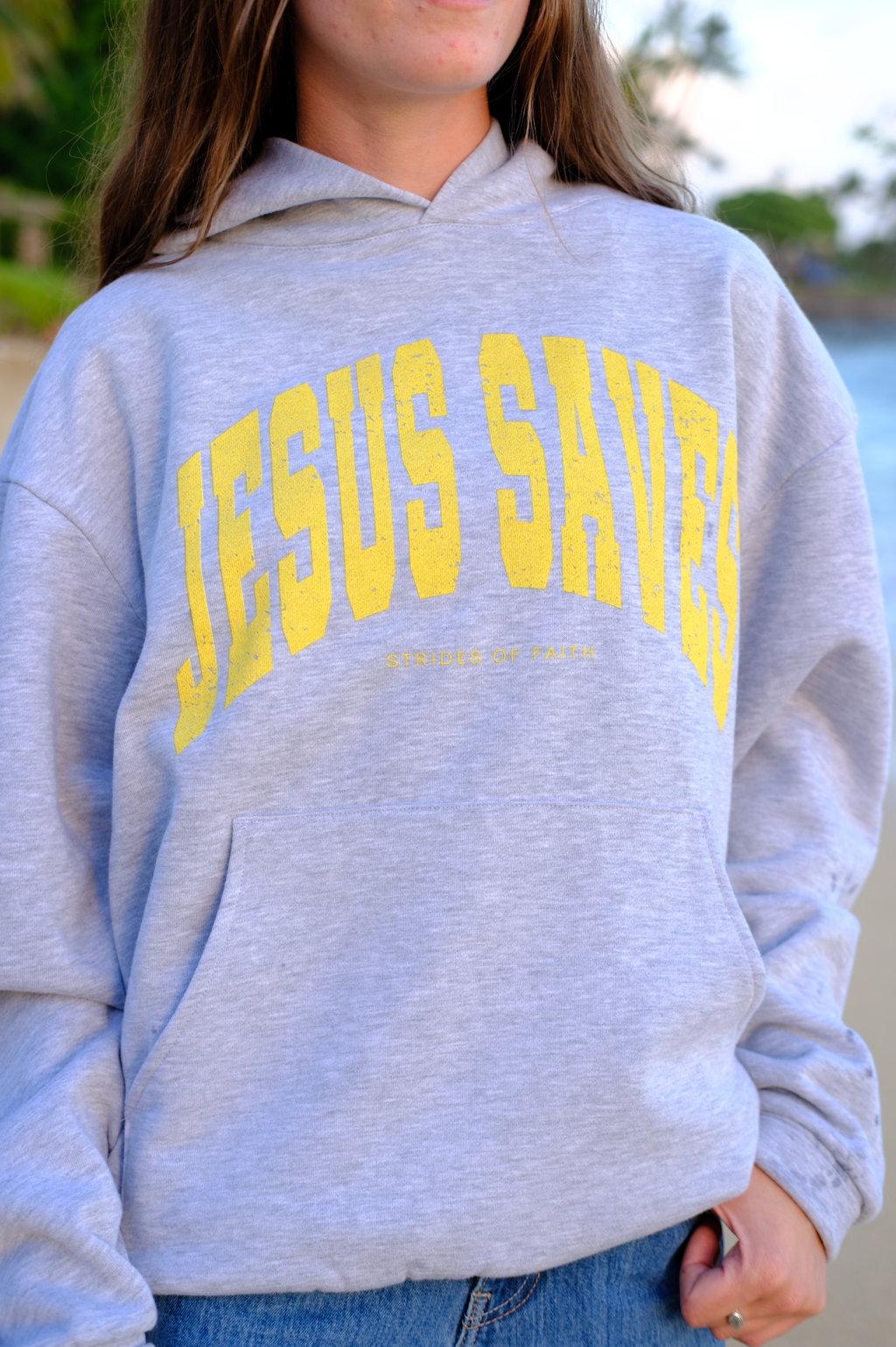 Jesus Saves Hoodie - Yellow