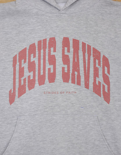 Jesus Saves Hoodie - Vintage Maroon