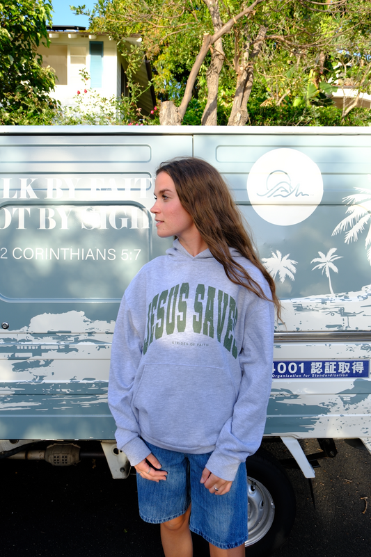 Jesus Saves Hoodie - Green