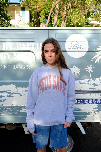 Jesus Saves Hoodie - Vintage Maroon