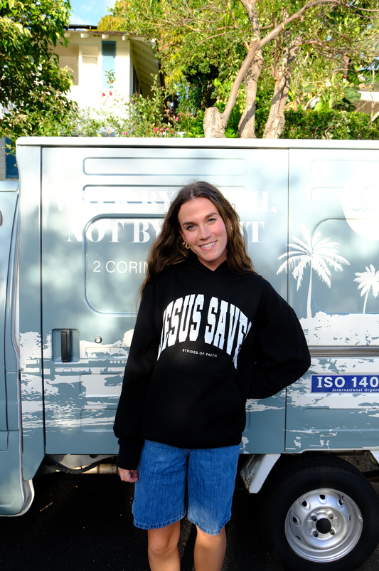 Jesus Saves Hoodie - Black