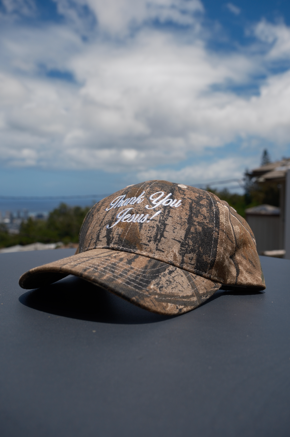 Thank You Jesus Camo Hat