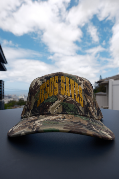 Jesus Saves Camo Hat