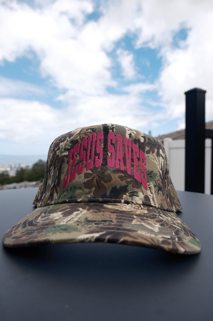 Jesus Saves Camo Hat